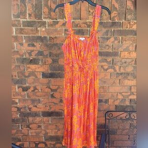 BRAND NEW!!! Nine West Colorful orange Patterned Sundress!!!